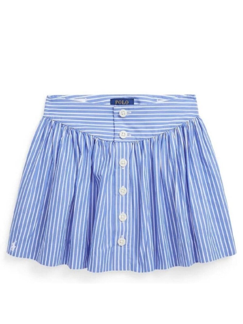 Polo Ralph Lauren Girls Blue/White Striped Skirt, Size 6